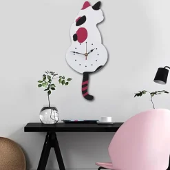 Cat Luxury Wall Clocks Art Mural - Image 3