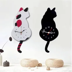 Cat Luxury Wall Clocks Art Mural - Image 4