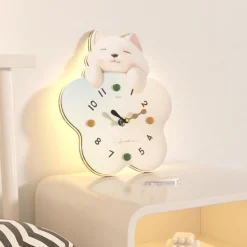 Cat Design Wall Clocks Art Mural - Image 5