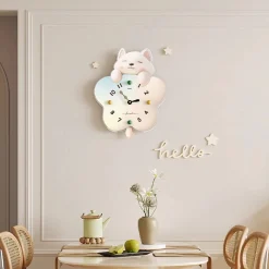 Cat Design Wall Clocks Art Mural - Image 3