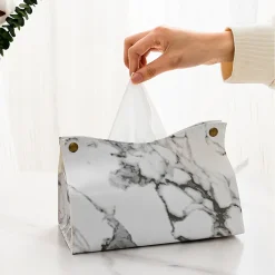 Marble Pattern Tissue Storage Box - Image 2