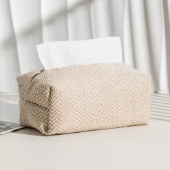 Simple Linen Tissue Box - Image 2