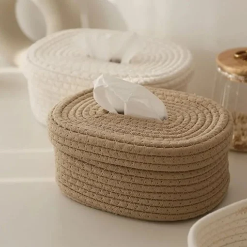 Tissue Box Cotton Rope Woven