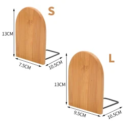 Wooden Bookend Support Storage - Image 6