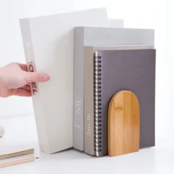 Wooden Bookend Support Storage - Image 2