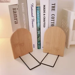 Wooden Bookend Support Storage - Image 4