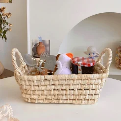 Straw Woven Storage Basket - Image 3