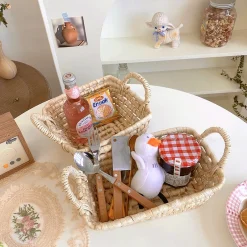 Straw Woven Storage Basket - Image 4