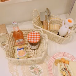 Straw Woven Storage Basket - Image 5
