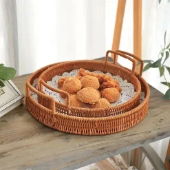 Round Storage Baskets Woven - Image 2