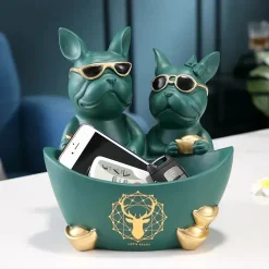Couple Bulldog Dog Statue - Image 3