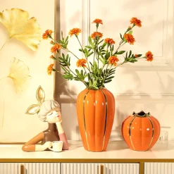Pumpkin Ceramic Vase - Image 5
