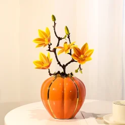 Pumpkin Ceramic Vase - Image 3