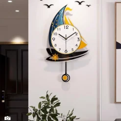 Nordic Sailboat Wall Clock - Image 2