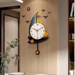 Nordic Sailboat Wall Clock - Image 4