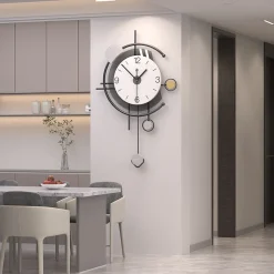 Wall Clock Swinging Wood - Image 5