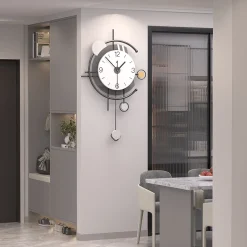 Wall Clock Swinging Wood - Image 4