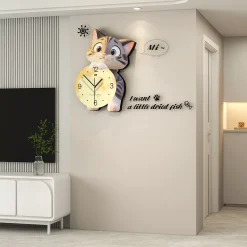 Cartoon Cat Wall Clock - Image 2