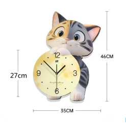 Cartoon Cat Wall Clock - Image 5