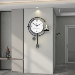 Cartoon Panda Ornament Wall Clock - Image 4