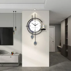 Cartoon Panda Ornament Wall Clock - Image 2