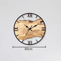 Acrylic Wall Clock Wood - Image 3
