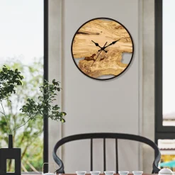 Acrylic Wall Clock Wood - Image 4