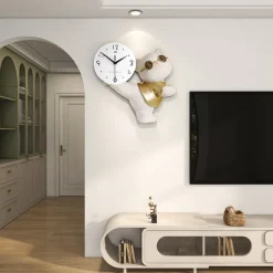 Cartoon Kung Fu Cat Wall Clock - Image 3
