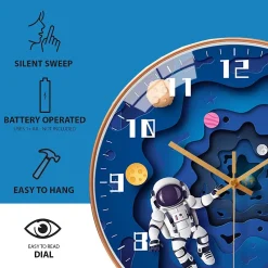 Space Astronaut Children's Wall Clock - Image 6