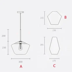 Adjustable Glass Lampshade Lamp - Image 6