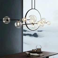 Black Glass Ball Chandelier - Image 3