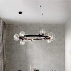 Black Glass Ball Chandelier - Image 6