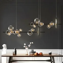 Black Glass Ball Chandelier - Image 5