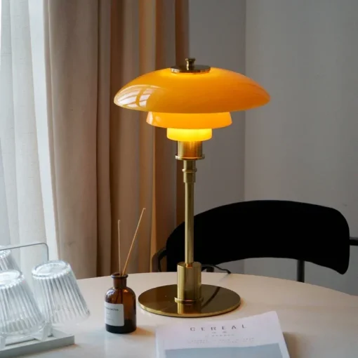 Danish Glass Desk Lamp - Image 2