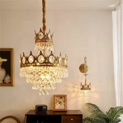 Luxury Crystal Crown Chandelier - Image 2