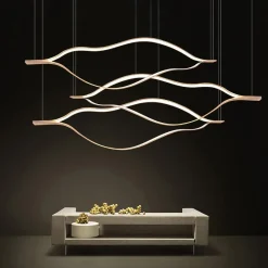 Minimalist Wave Strip Chandelier - Image 2