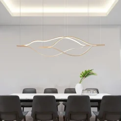 Minimalist Wave Strip Chandelier - Image 3