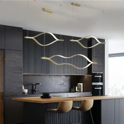 Minimalist Wave Strip Chandelier - Image 4