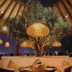 Vintage Rattan Designer Pendant - Image 5