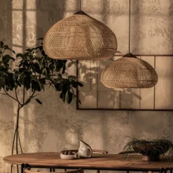 Vintage Rattan Designer Pendant - Image 4