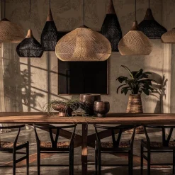 Vintage Rattan Designer Pendant - Image 6