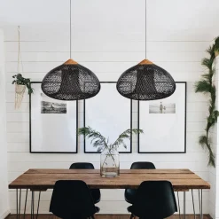 Vintage Rattan Designer Pendant - Image 3