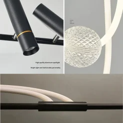 Hose Led Chandelier Black - Image 6