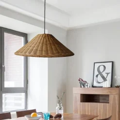 Retro Handmade Rattan Pendant Chandeliers - Image 2