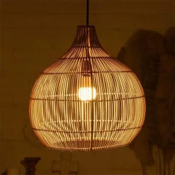 Birdcage Rattan Pendant Lamp - Image 2