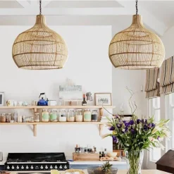 Birdcage Rattan Pendant Lamp - Image 3