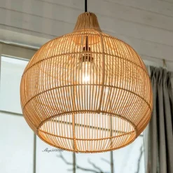 Birdcage Rattan Pendant Lamp - Image 6