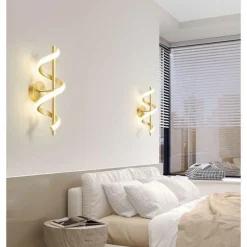 Black White Gold LED Wall Lamp - Image 4