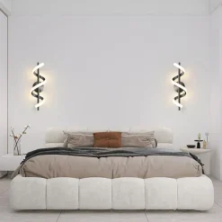 Black White Gold LED Wall Lamp - Image 5
