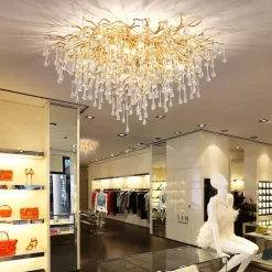 Luxury Gold Crystal Ceiling Lamps - Image 5